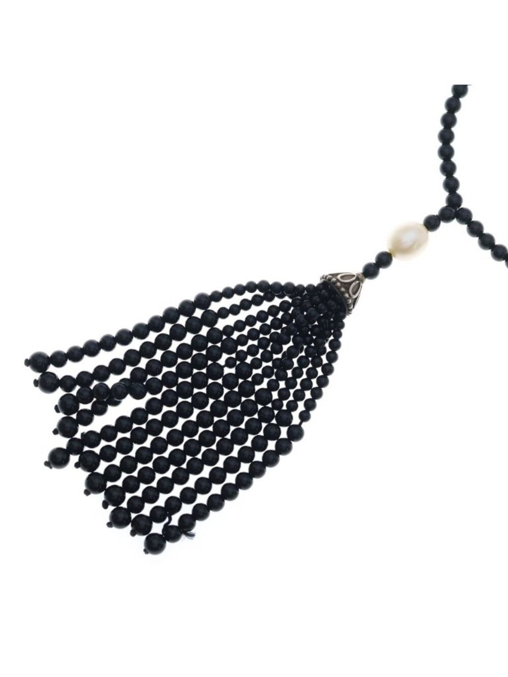 Tiffany & Co Zieg Feld Collection Onyx Fringe Necklace Black